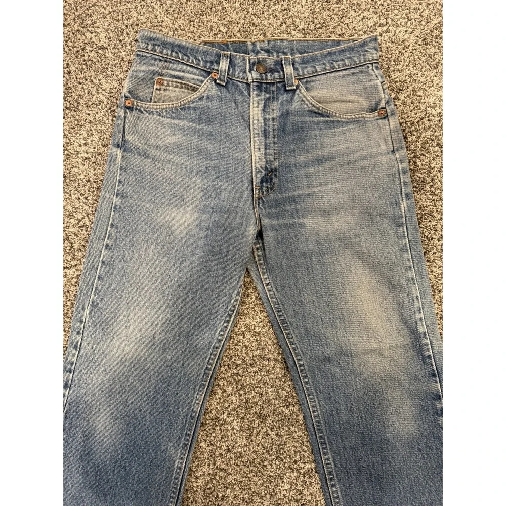 Vintage 1990 Levi's 505 Orange Tab Denim Jeans USA Made Regular Straight 30x27